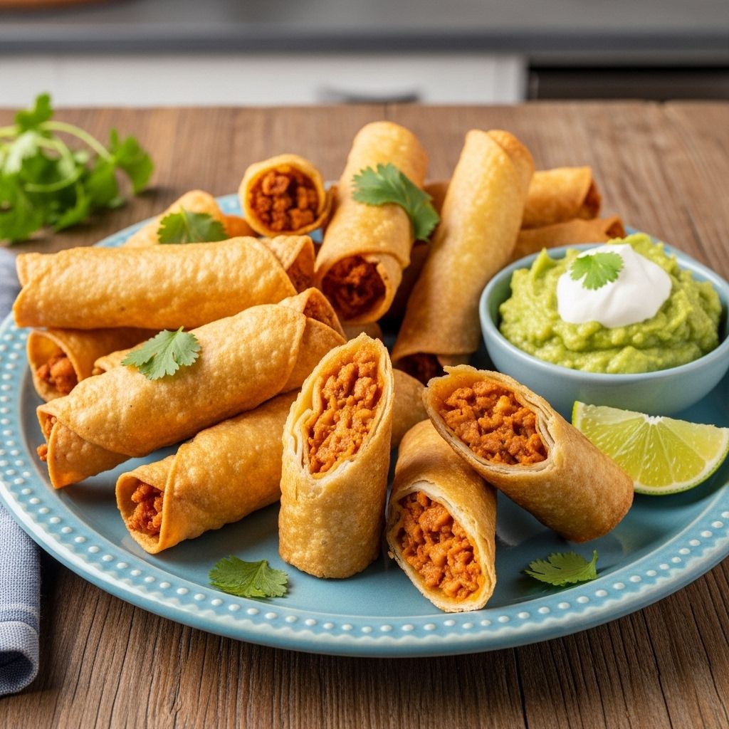 Skip the deep fryer and savor crunchy taquitos with minimal oil and maximum flavor.