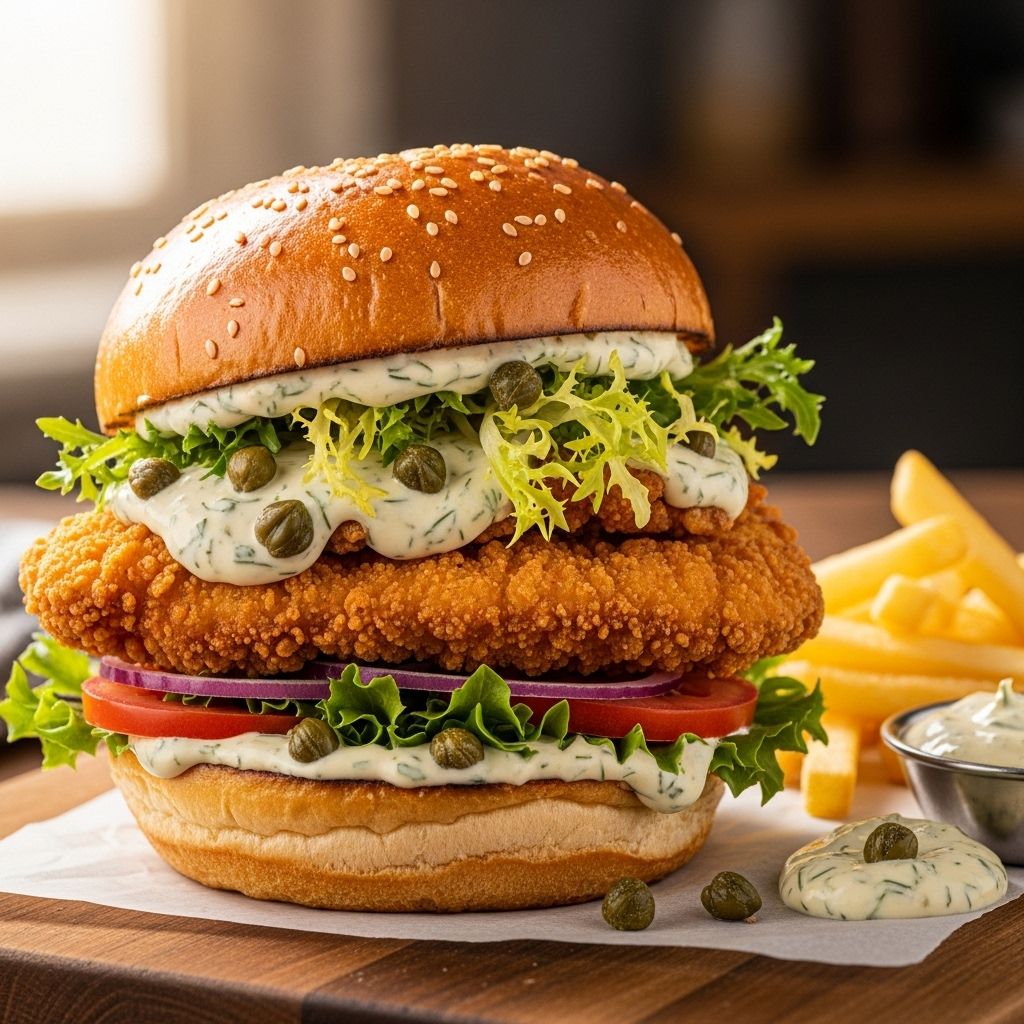 A tangy mayo infusion elevates every bite with balanced brine and satisfying crunch.