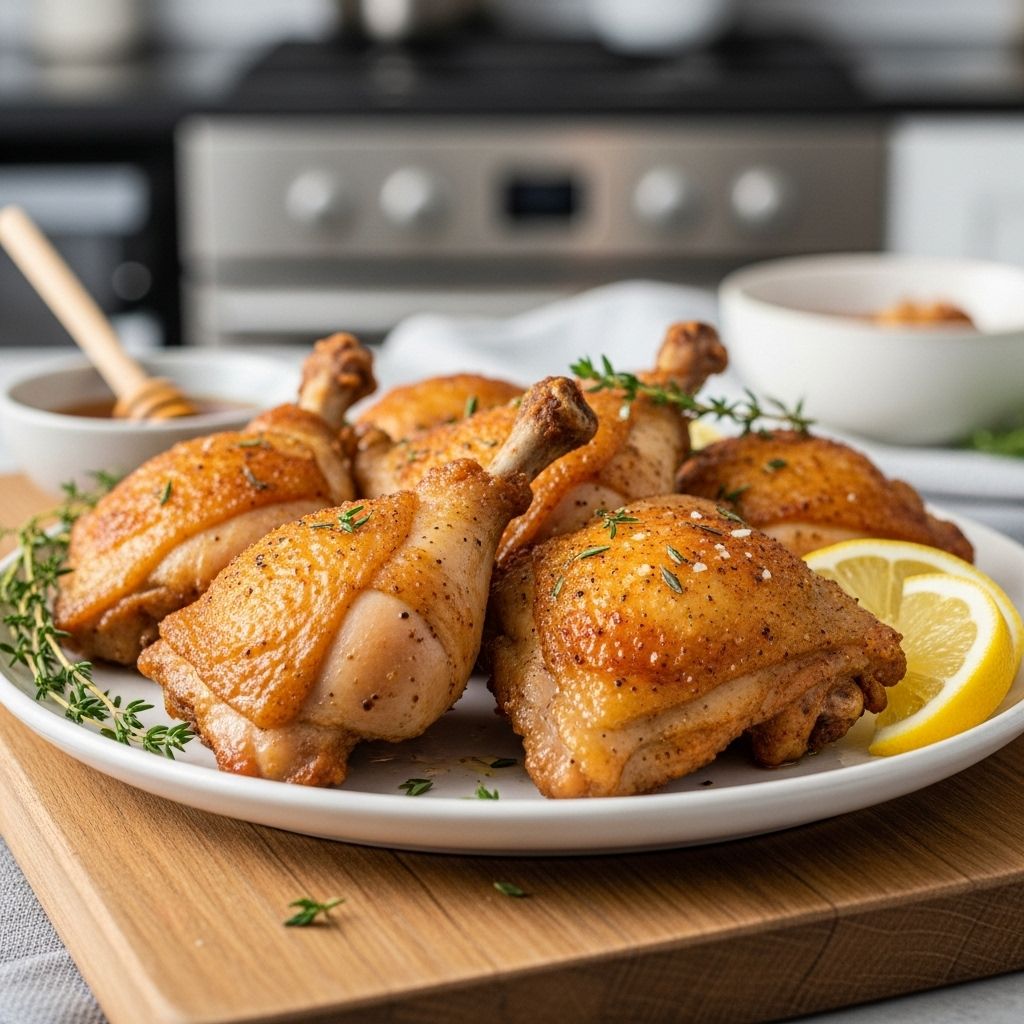 Crispy and Juicy Air Fryer Chicken Thighs: Perfect Every Time Skip the oil splatter and savor tender, perfectly seasoned meat with minimal cleanup.
