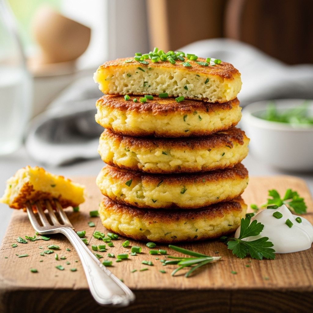 Transform yesterday’s mash into golden rounds with a cheesy, crunch-filled upgrade.
