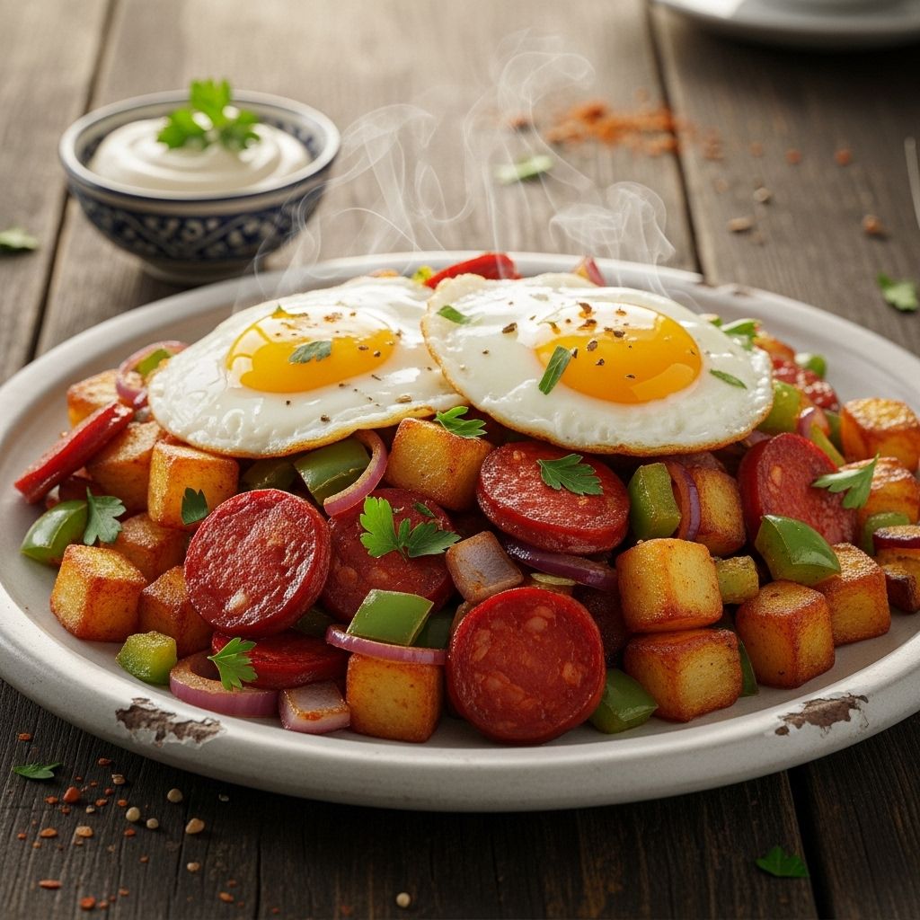 Savory spice meets golden crunch and creamy herbs in a skillet treat to savor daily.