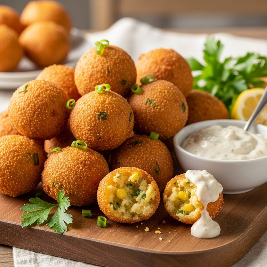 Golden cornmeal bites add a zesty cheddar and jalapeño kick to any meal.