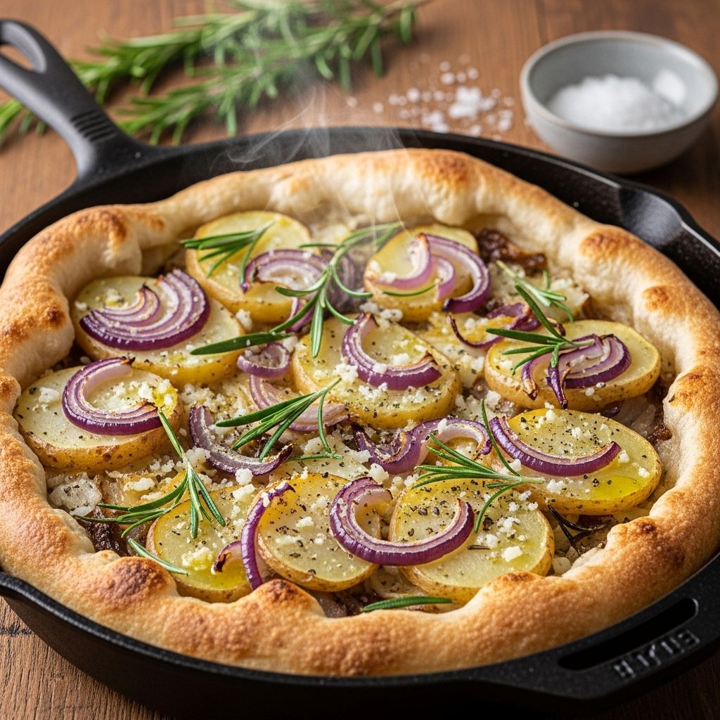 Long, no-knead fermentation and high heat deliver bakery-style crispness and bold flavor.