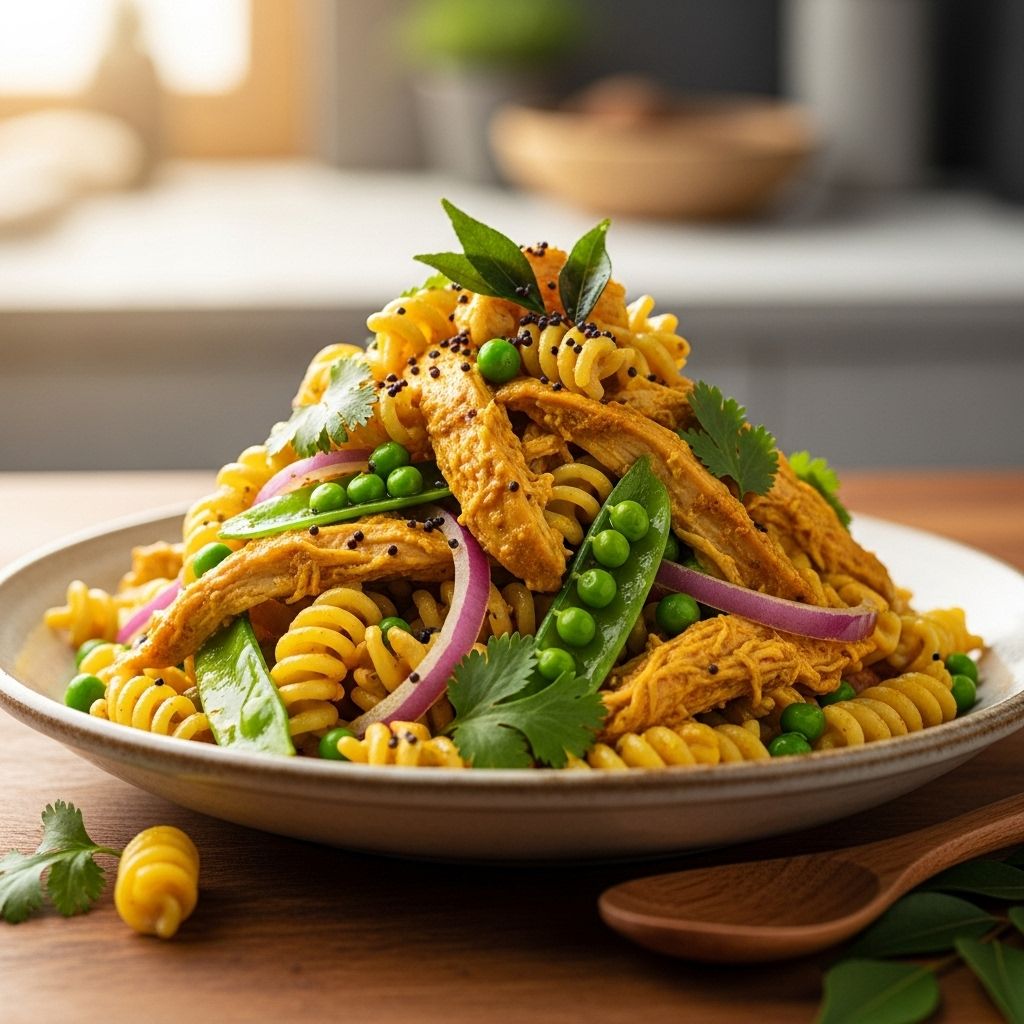 This make-ahead dish balances spiced warmth, creamy comfort, and satisfying crunch.