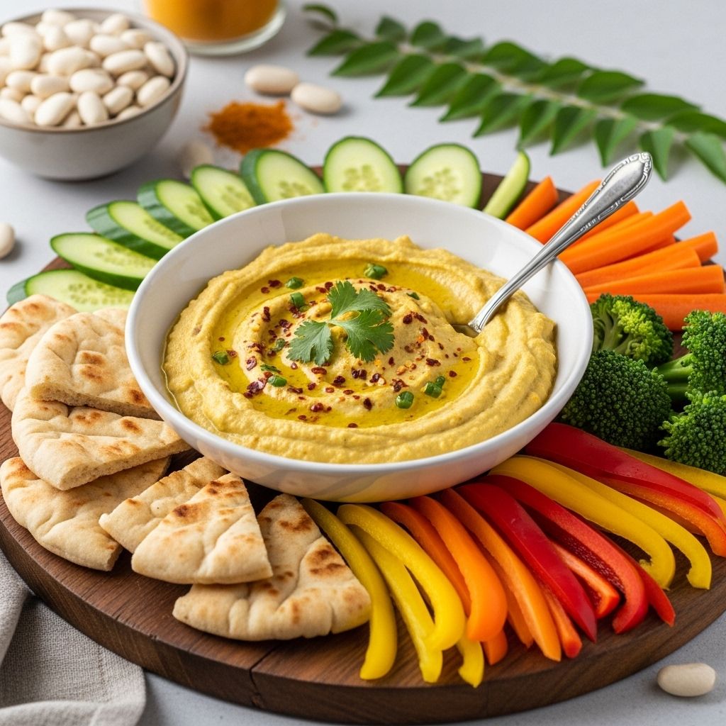 This creamy curried white bean dip blends pantry staples into a savory, nutritious, and effortlessly impressive party snack.