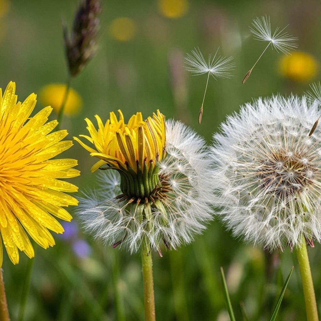 Unraveling the Dandelion Life Cycle: From Golden Blooms to Windborne Seeds Explore how dandelions progress through remarkable transformations, from vibrant yellow flowers to iconic white puffballs.