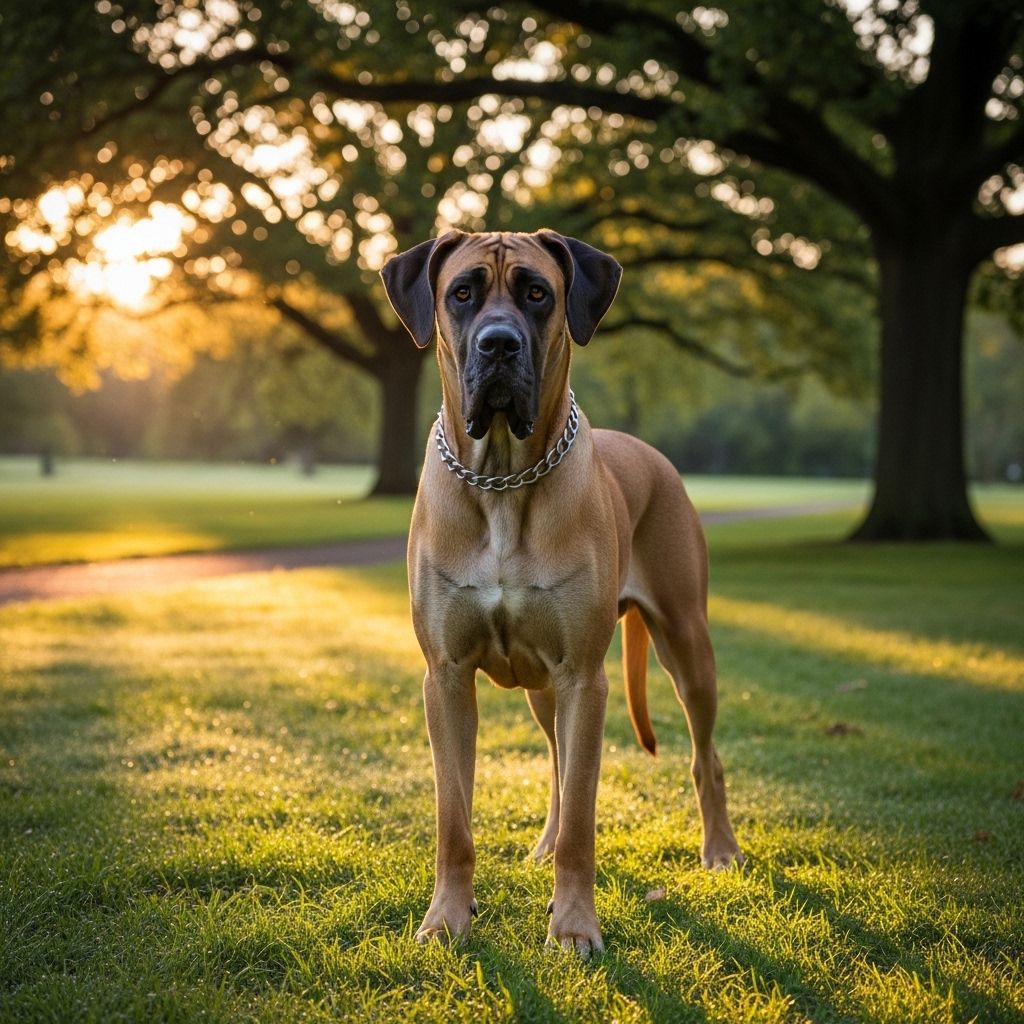 Discover the affectionate, loyal, and protective Daniff—a gentle giant perfect for devoted families and experienced dog owners alike.