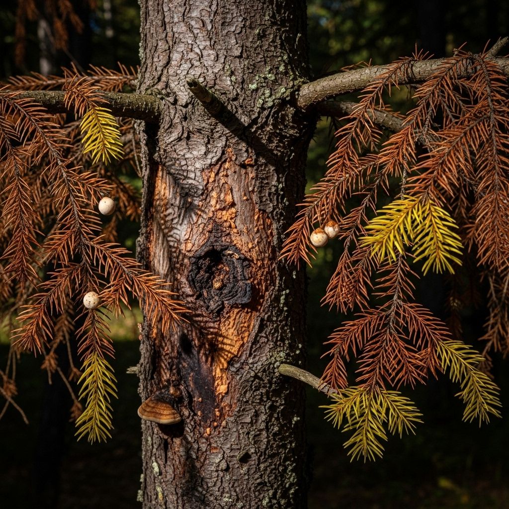 Learn about the most dangerous diseases affecting coniferous trees, their symptoms, prevention, and treatment strategies.