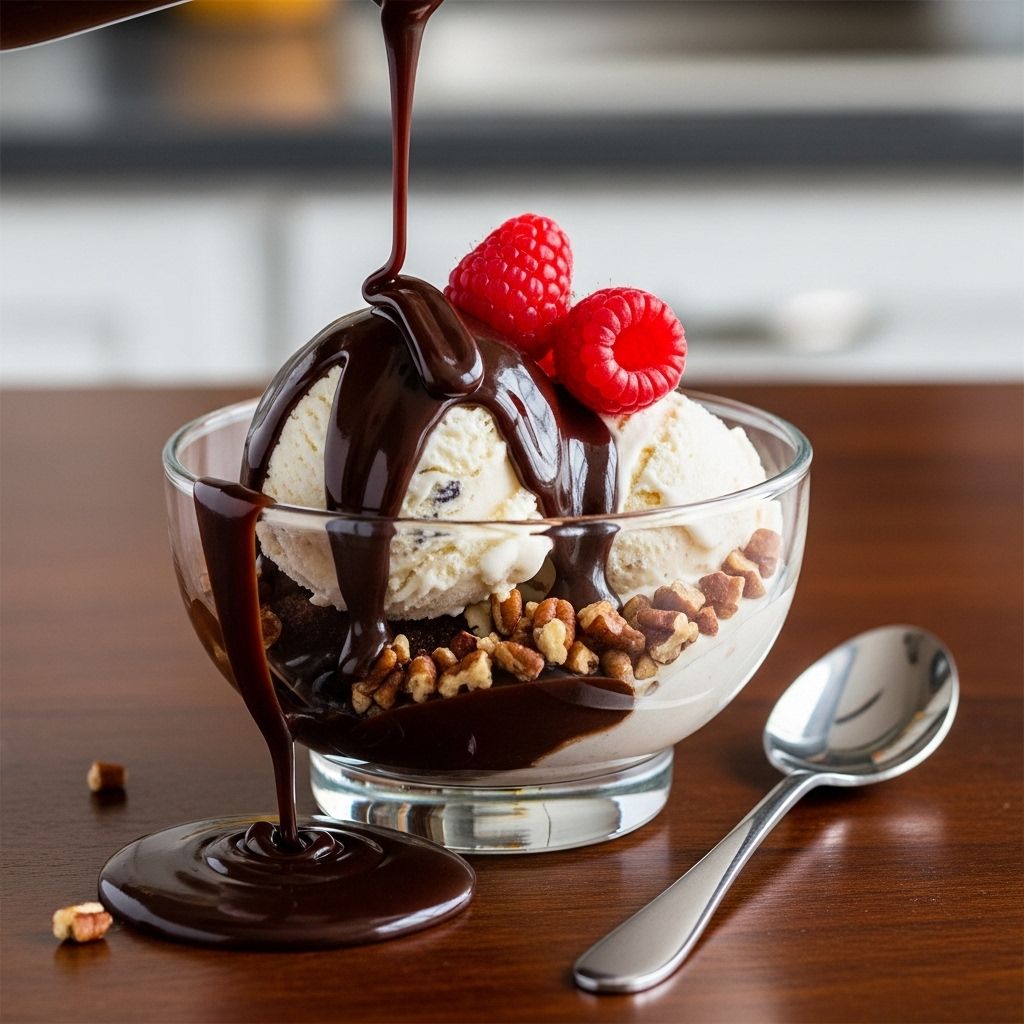 Silky chocolate drizzle brings homemade treats to life with effortless elegance.