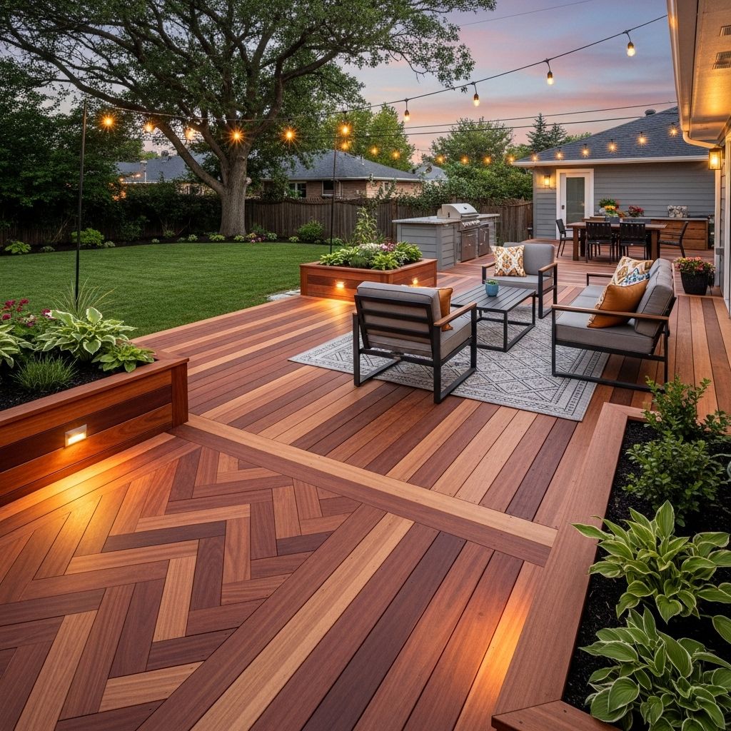 Create outdoor living areas that blend style, functionality, and easy upkeep.