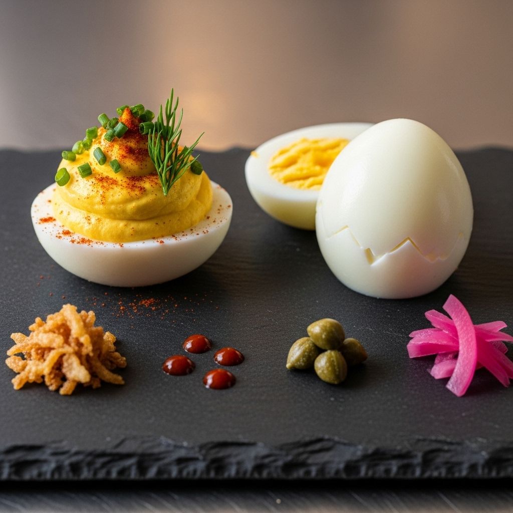 A modern twist on a classic appetizer delivers vibrant tang and silky richness.