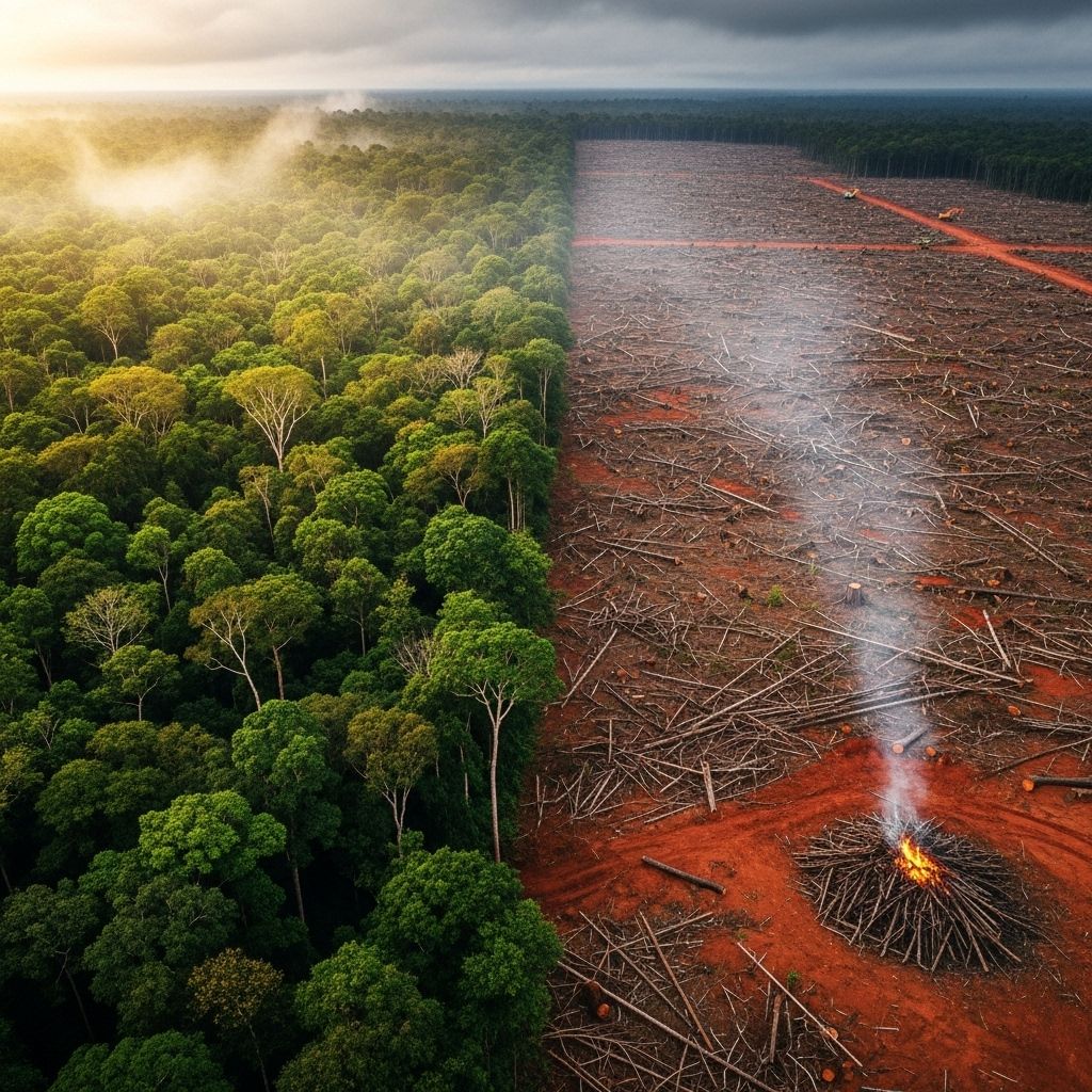 Explore the complex issue of deforestation: its drivers, impacts, and what the world can do to protect forests.