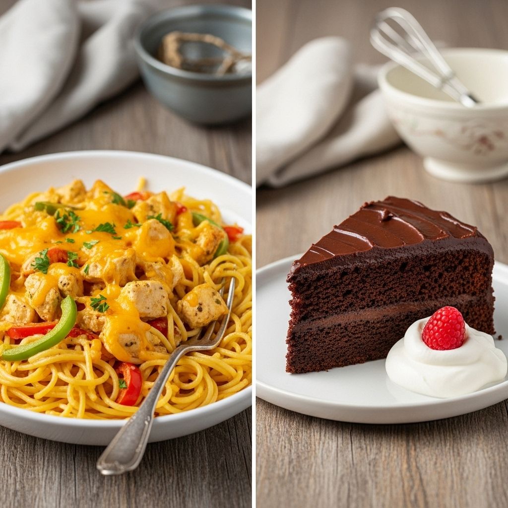 Delicious Recipes to Make Today Turn basic pantry staples into flavorful family meals and an indulgent pastry treat.