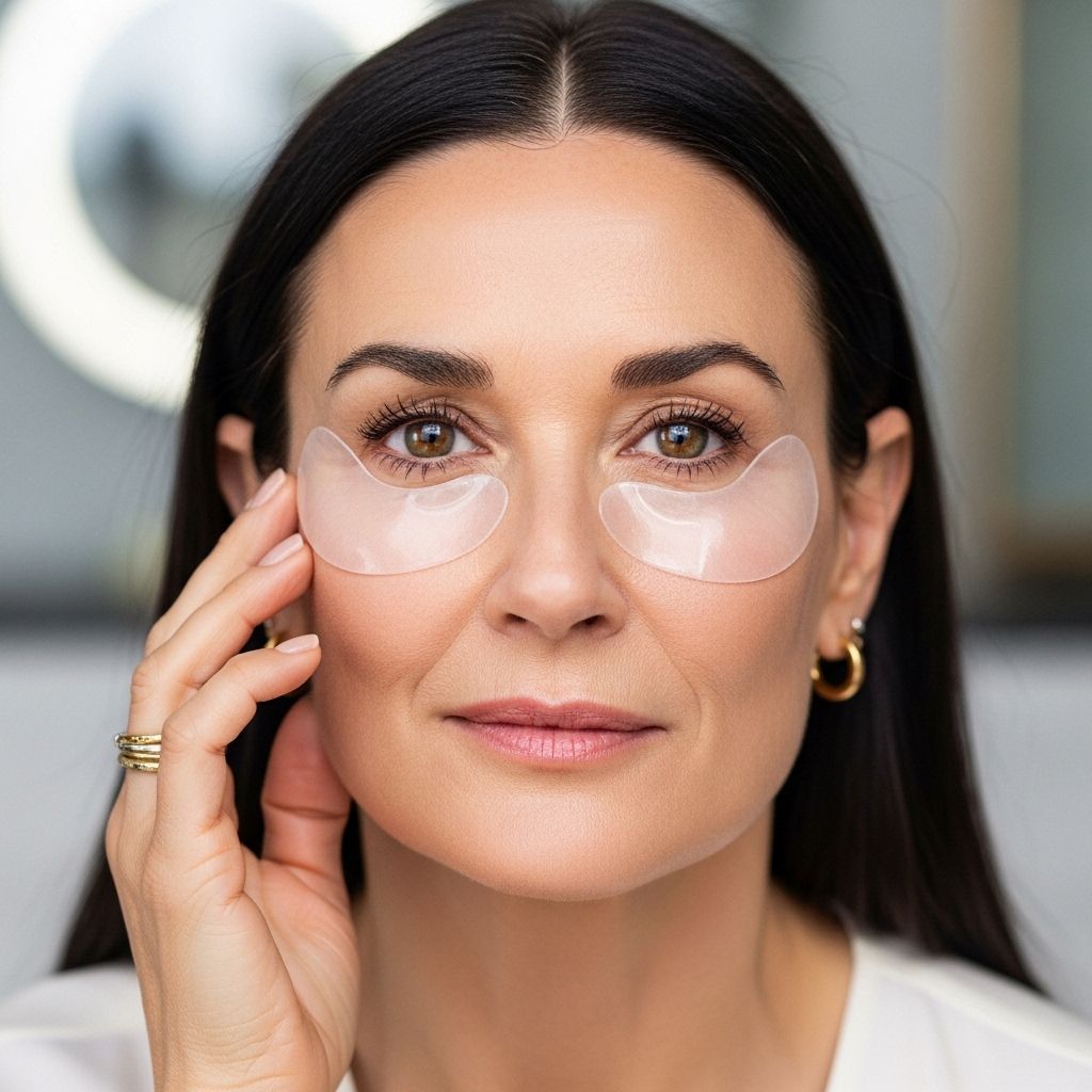 Discover how Demi Moore uses the Bioeffect Imprinting Eye Mask to boost hydration, smooth fine lines, and revive tired eyes with biotech skincare.