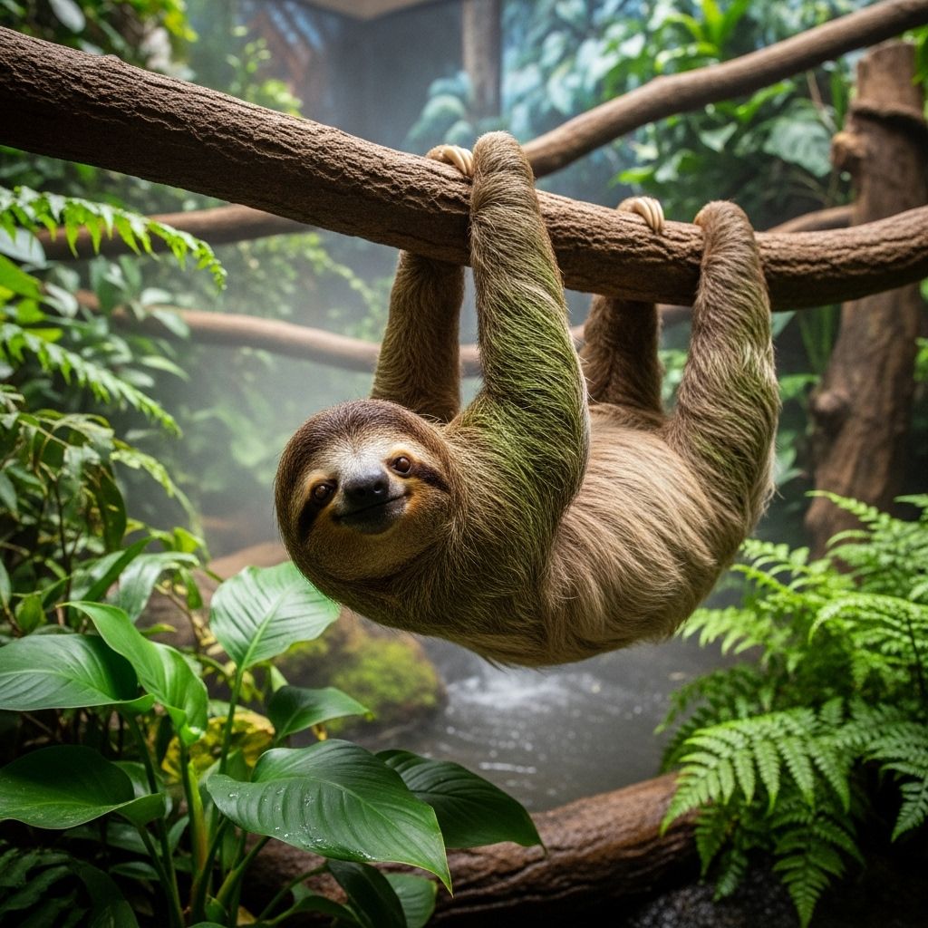 Denver Zoo’s Sloth Exhibit teaches visitors vital lessons about palm oil, sloth conservation, and ethical consumer choices.