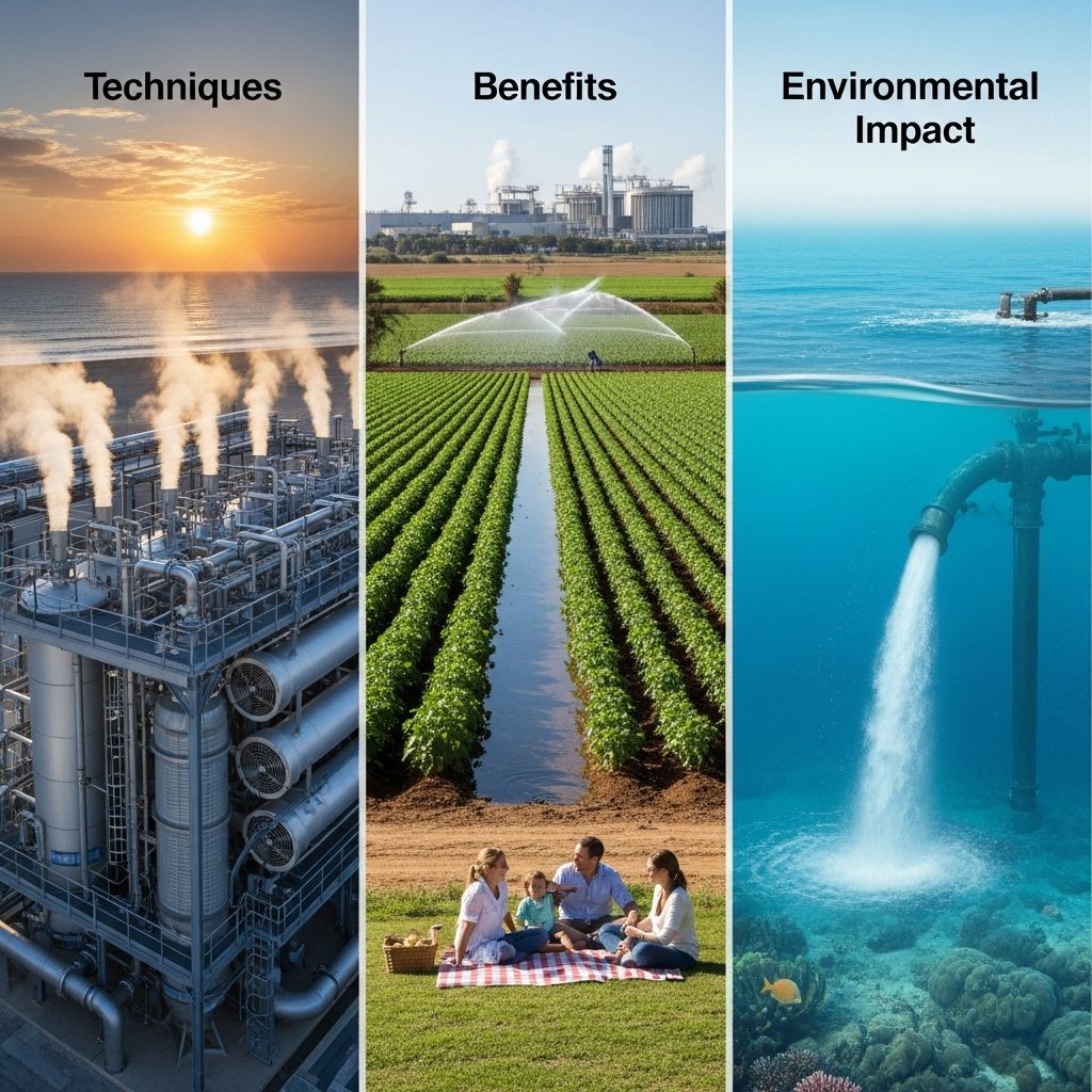 Desalination: Techniques, Benefits, and Environmental Impact A comprehensive overview of desalination, its uses, technologies, advantages, drawbacks, and effects on the environment.