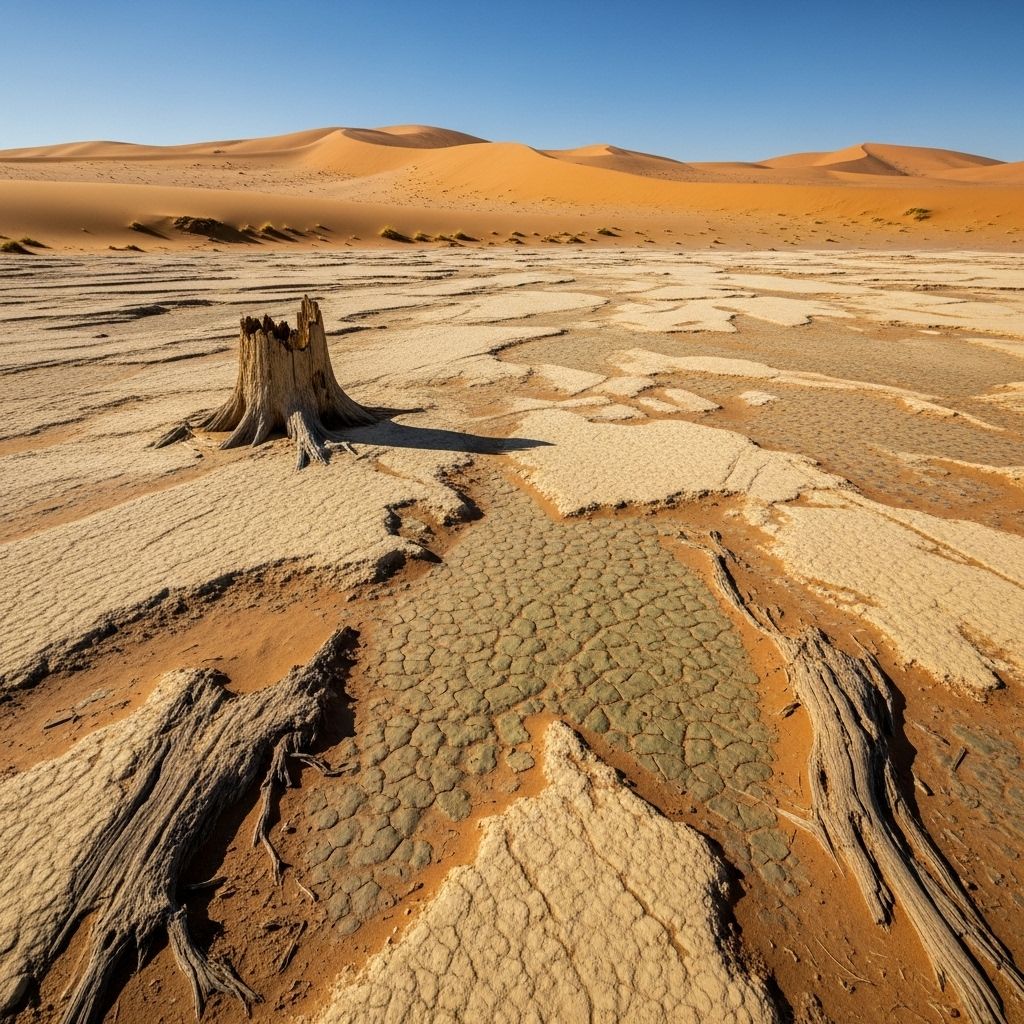 Explore the hidden history of deserts that were once lush forests and fields, showcasing Earth's dramatic ecological transformations.