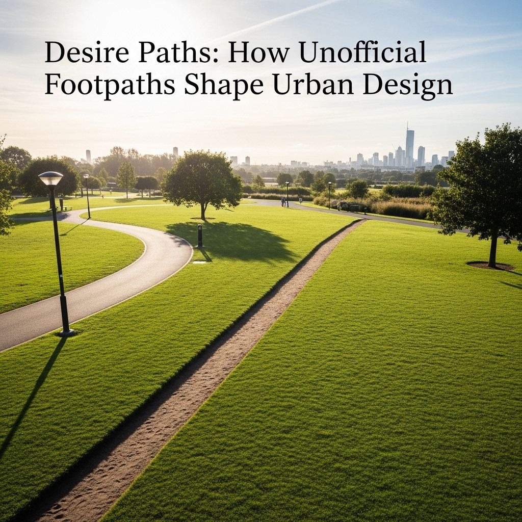 Desire Paths: How Unofficial Footpaths Shape Urban Design Exploring the influence of desire paths on public spaces, city design, and pedestrian behavior.