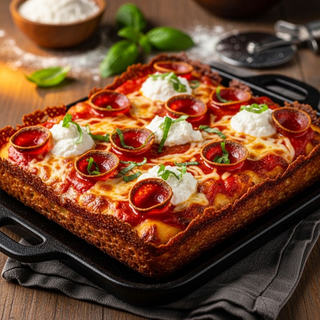 Crisp-edged squares reveal a tender crumb and gooey cheese for a memorable pie night.