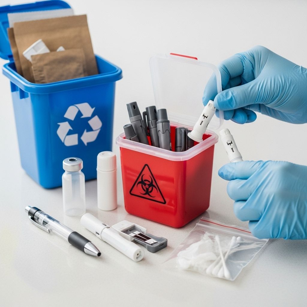 A complete guide to disposing, recycling, and donating diabetes supplies while minimizing environmental impact.
