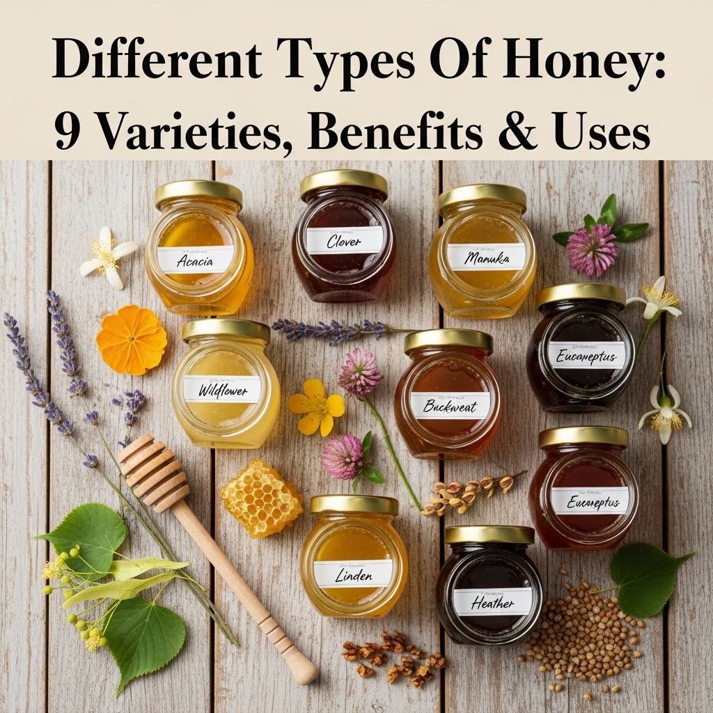 Exploring the Different Types of Honey: Varieties, Benefits, and Uses Floral origins shape distinct tastes and textures in every spoonful.