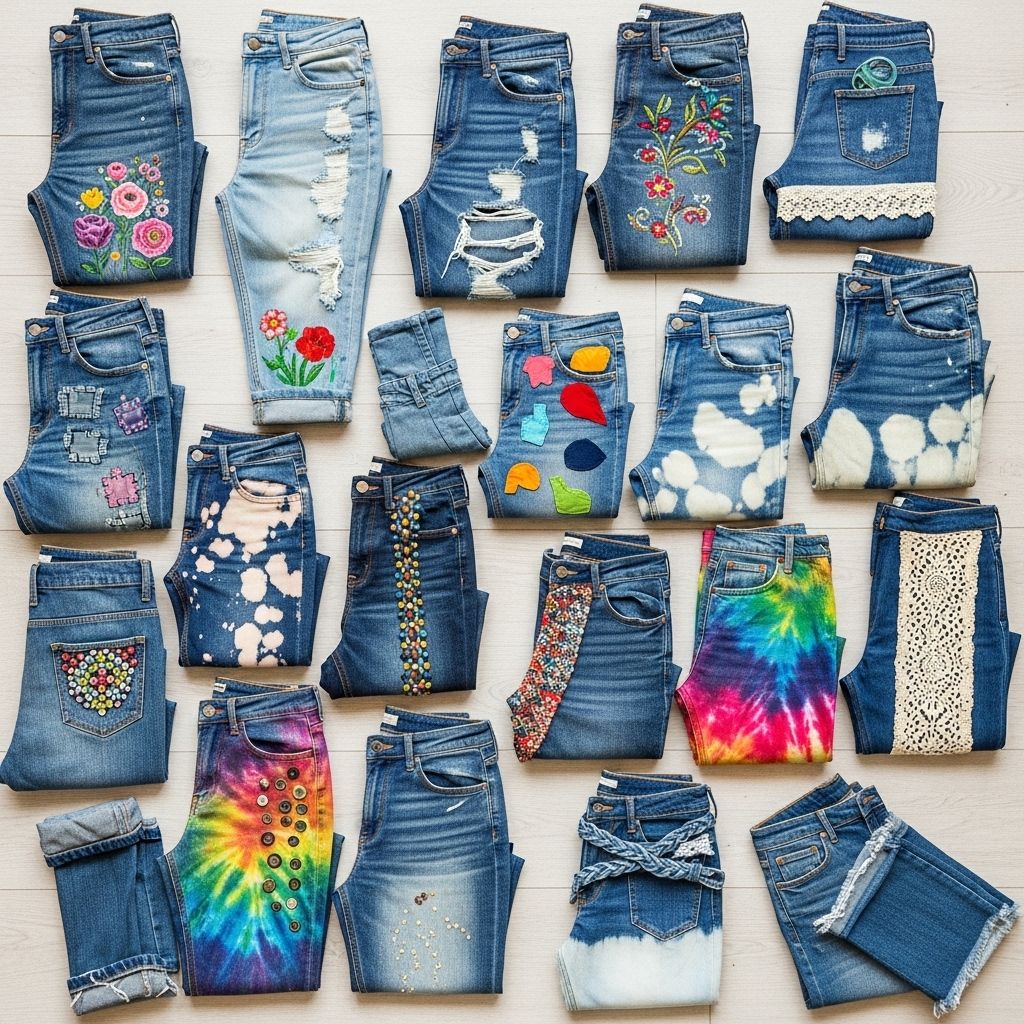 Level up your wardrobe with creative, easy, and eye-catching DIY jeans makeovers you can do at home.