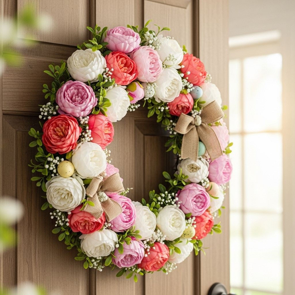 This easy craft blends lush faux blooms and natural textures for a lasting spring accent.