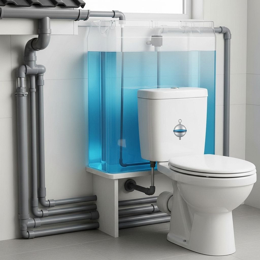 How to Install a DIY Rainwater Flushing Toilet System Conserve water and save money by installing a rainwater flushing toilet system in your home—complete DIY guidance.