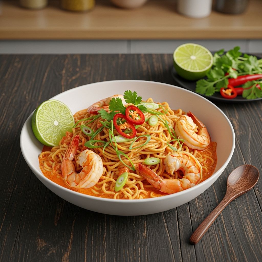 Creamy spiced broth with tender seafood in portable meal jars, ready in minutes.