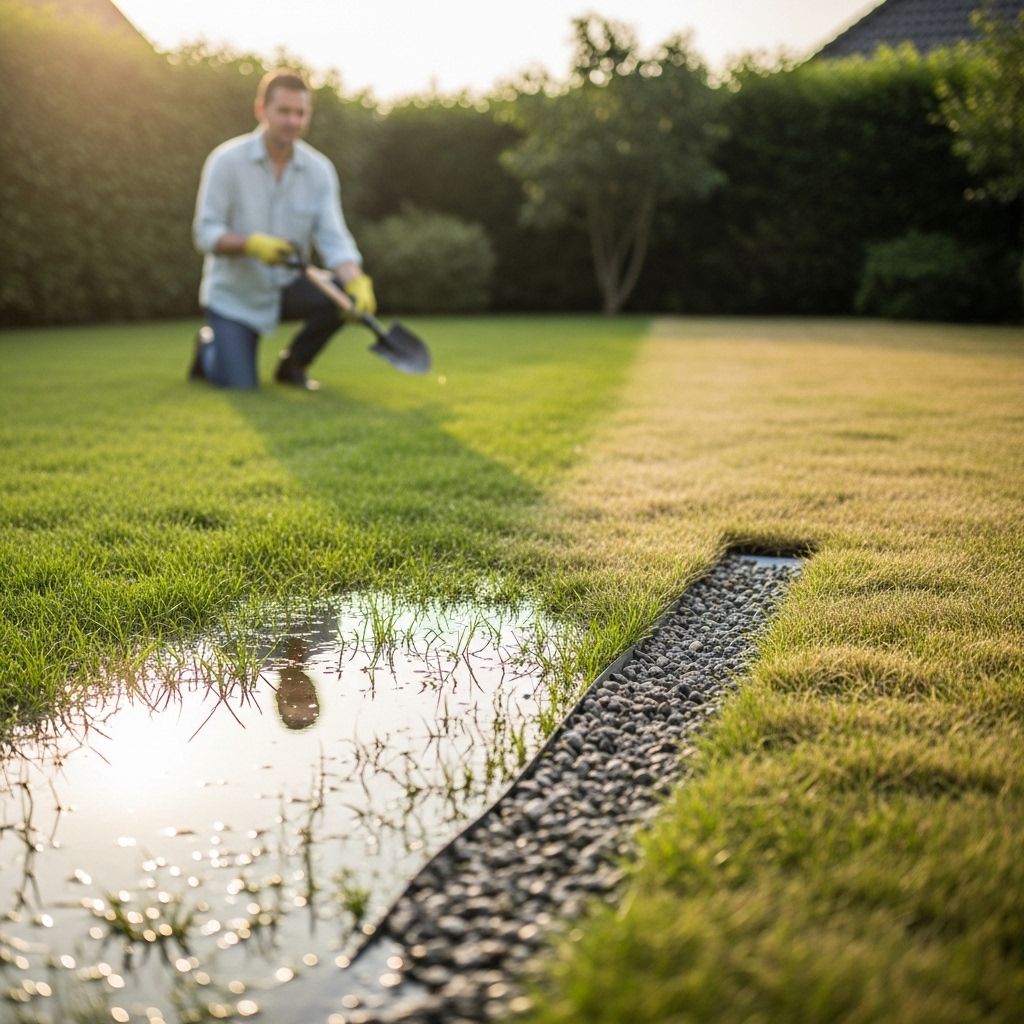 Transform your waterlogged yard into a properly draining landscape with these DIY drainage solutions anyone can implement