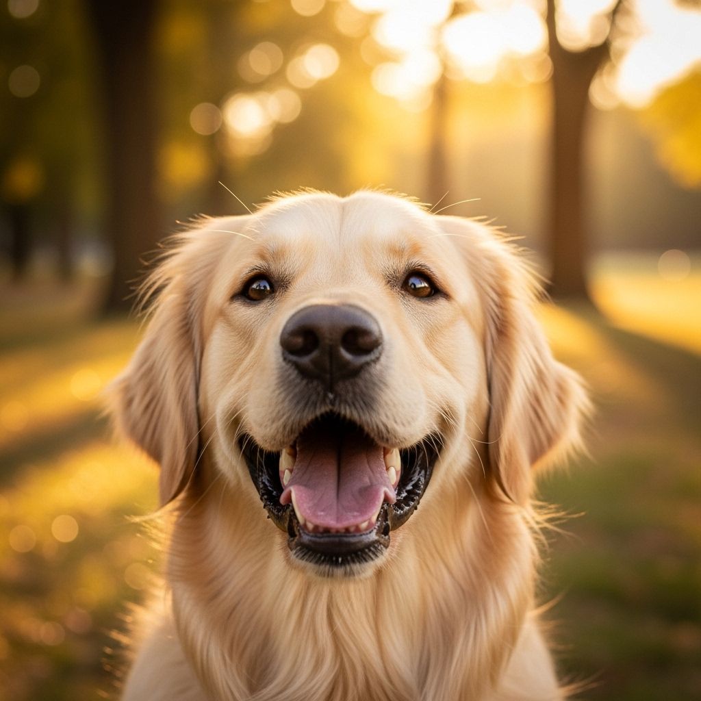Not every open mouth reflects happiness, so look for posture, tail, and eye signals.