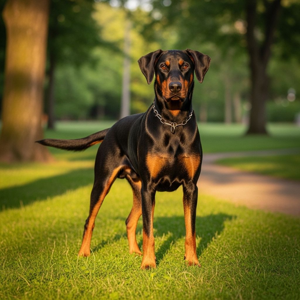 A vigilant companion that balances spirited play with unwavering loyalty.