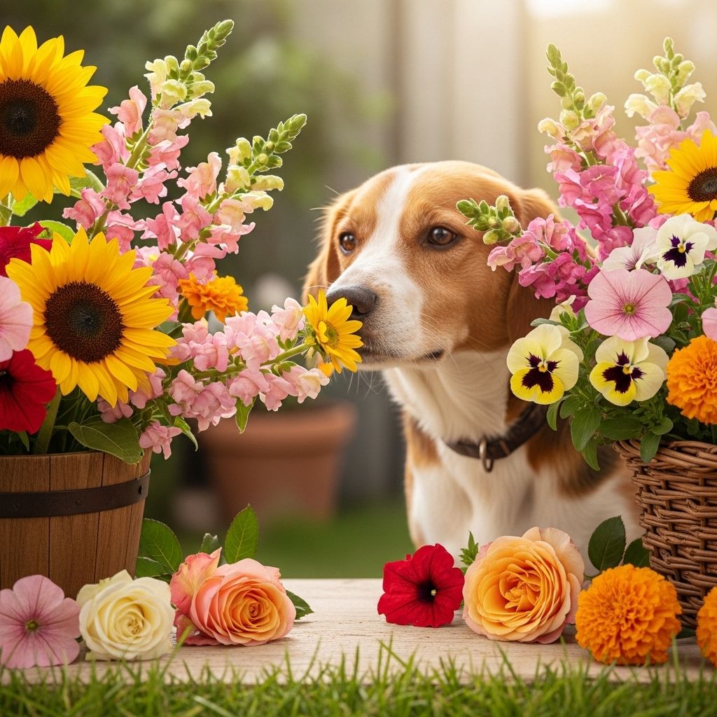 Non-toxic petals selected to protect curious canines in every bouquet and setting.