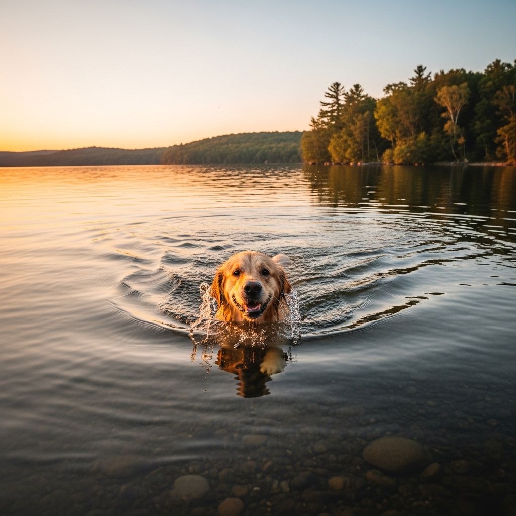 A splash-filled exercise that strengthens muscles and keeps four-legged pals engaged.