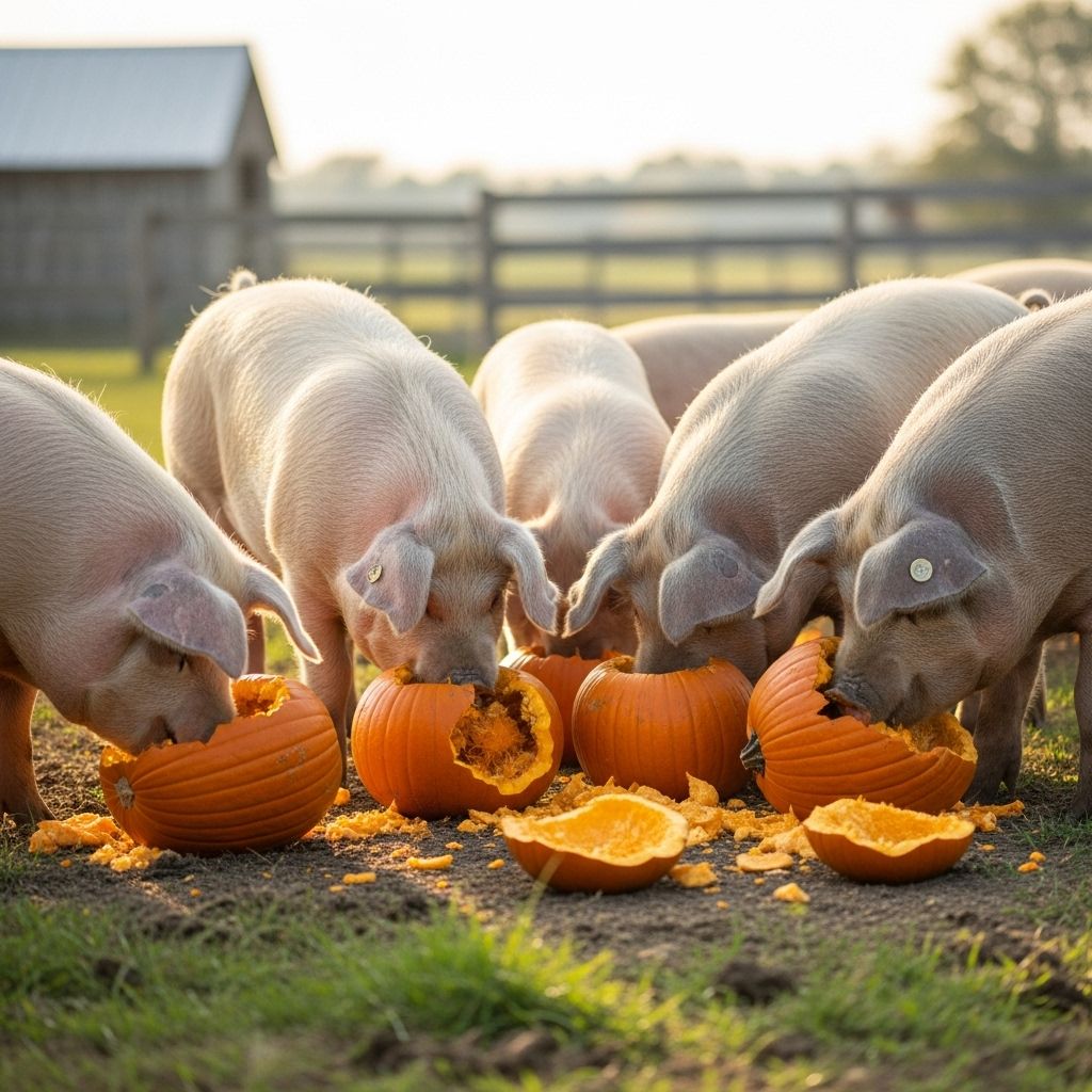 Donating Leftover Pumpkins to Pigs: Sustainable Solutions for Halloween Waste Transforming post-Halloween pumpkin waste into nutritious animal feed while supporting local farms and reducing landfill methane emissions.
