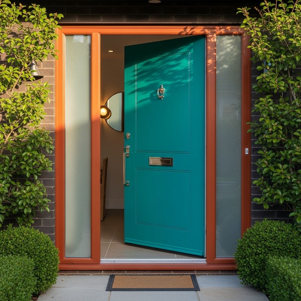 Achieve a harmonious entryway by choosing a hue that complements your home's character.