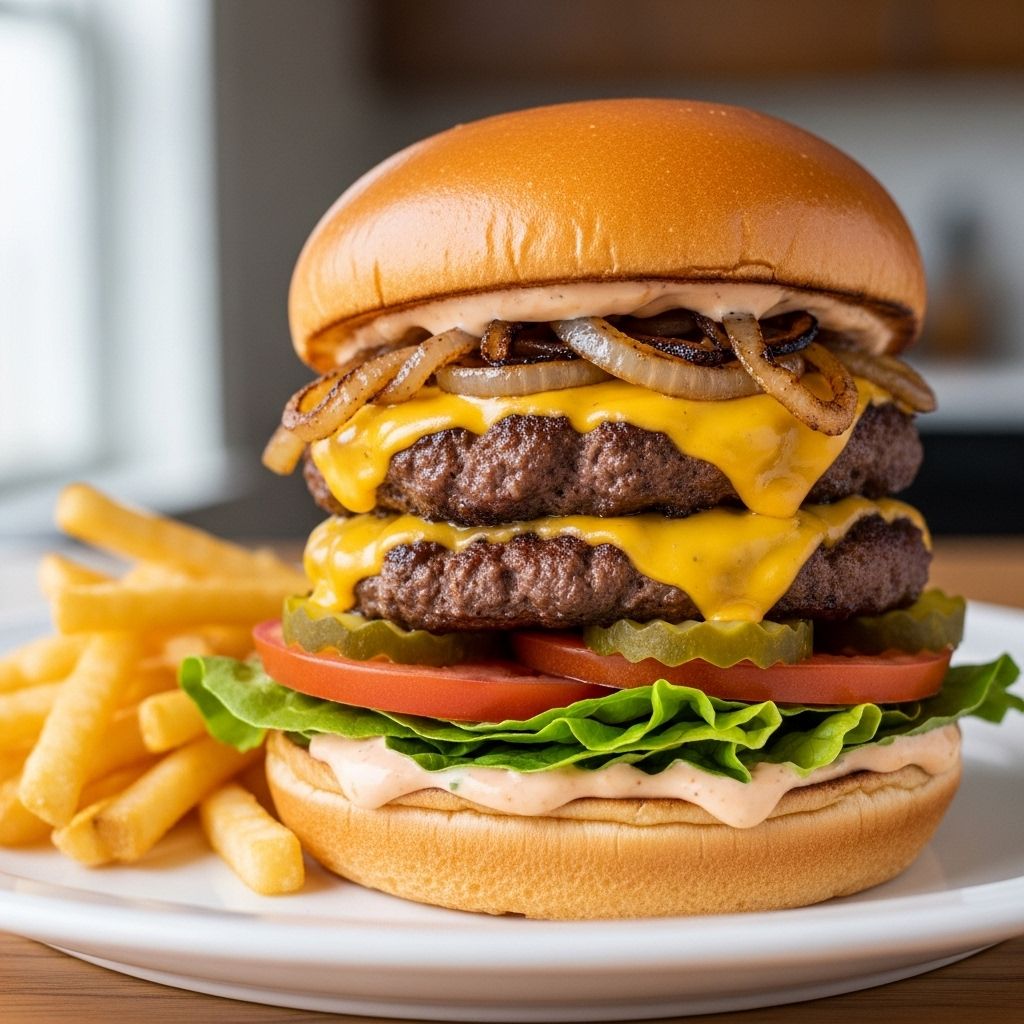 How to Make the Ultimate In-N-Out Double-Double Animal Style Burger at Home Give home cooking a gourmet twist with mustard-seared patties and sweet caramelized onions.