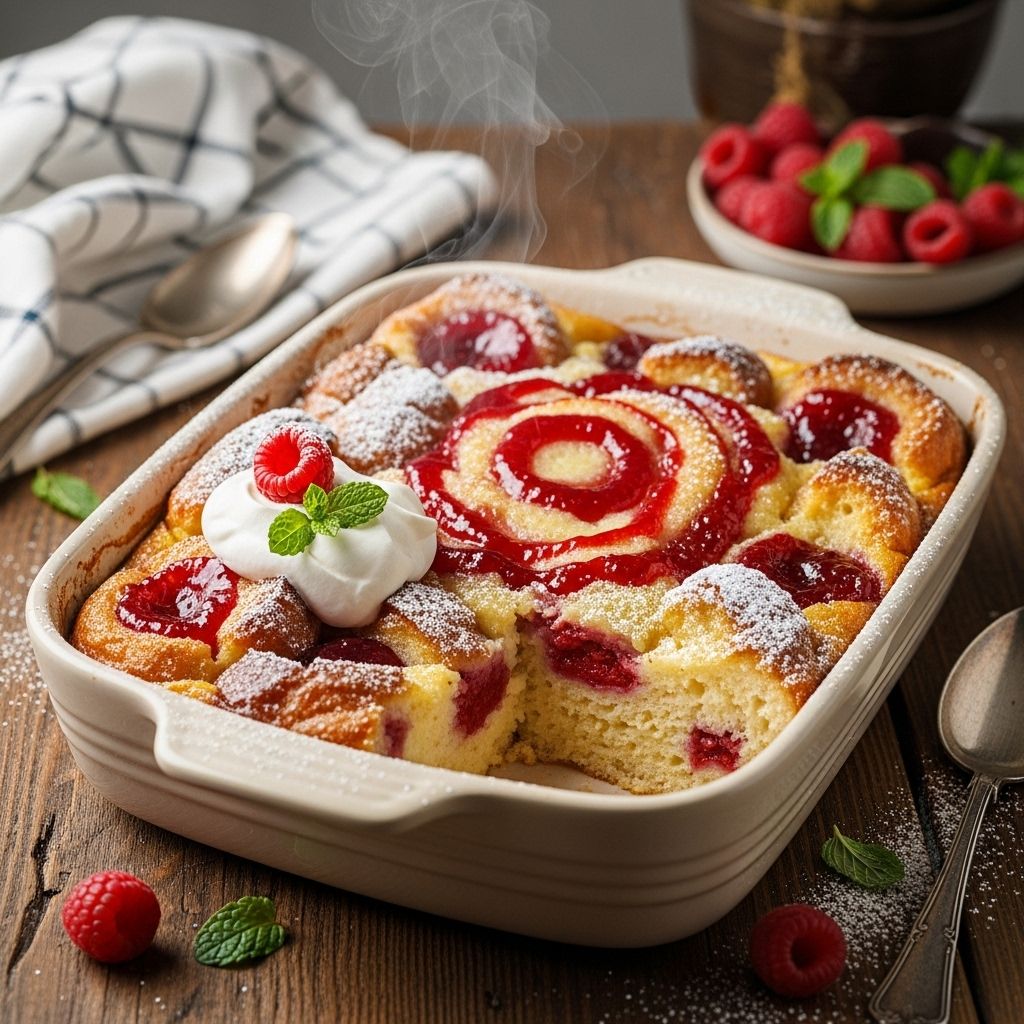 A warm, custardy delight that elevates leftover pastries into an unforgettable dessert.