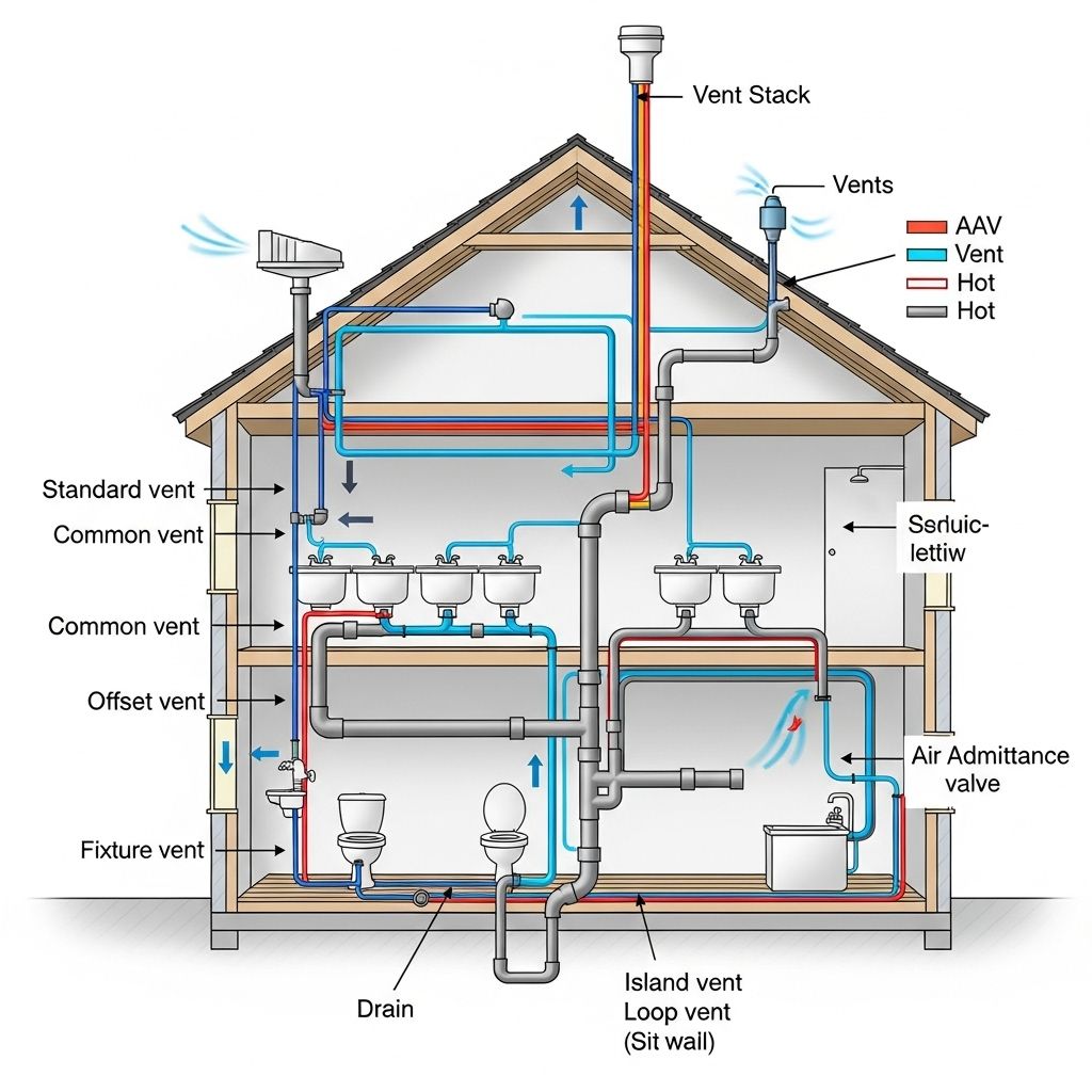 Essential Guide to Drain Venting in Home Plumbing Balanced airflow prevents trap siphoning and muffles gurgling noises for reliable pipes.