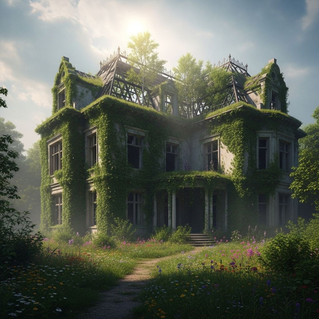 Dreamlike Abandoned Places: Nature’s Reclamation Explore uncanny, beautiful ruins where nature boldly reclaims humanity’s forgotten spaces and structures.