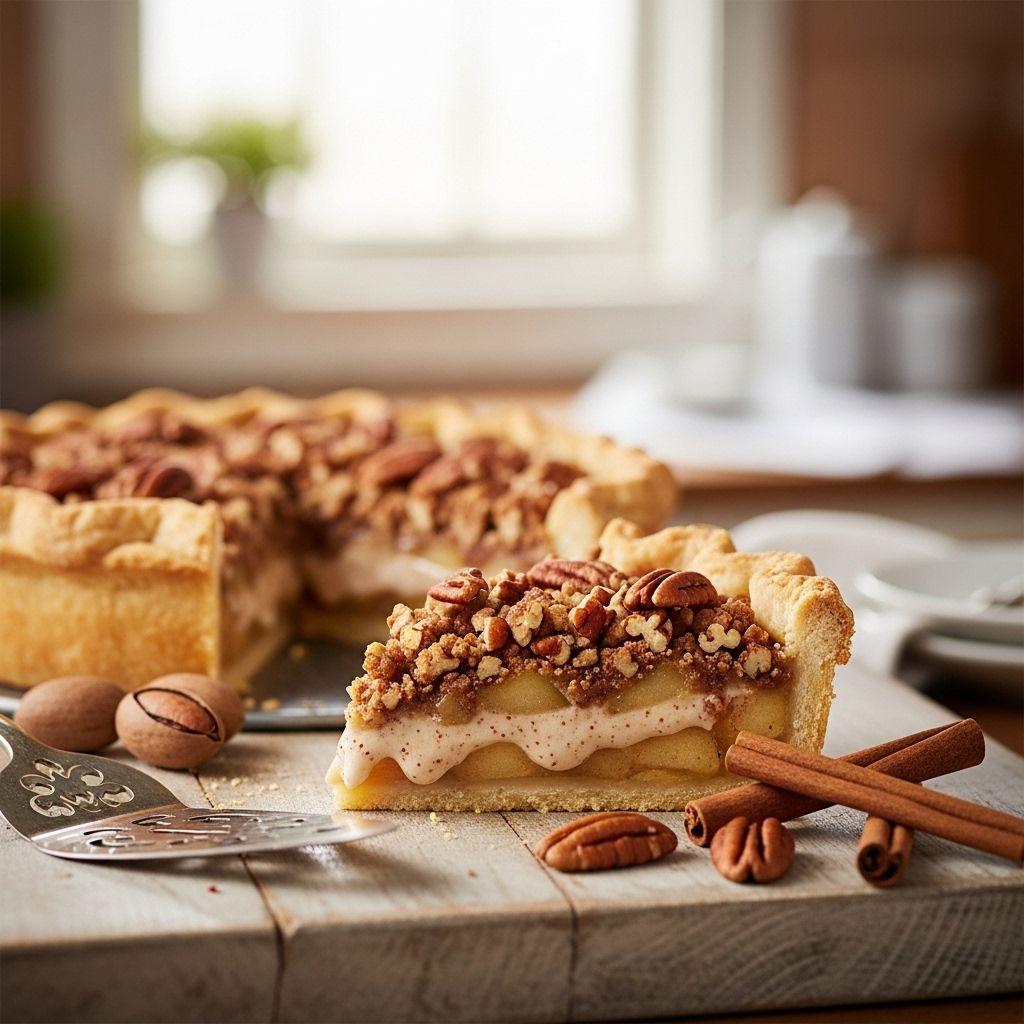 A velvety custard center crowned by buttery nuts makes a dessert stealing the spotlight.
