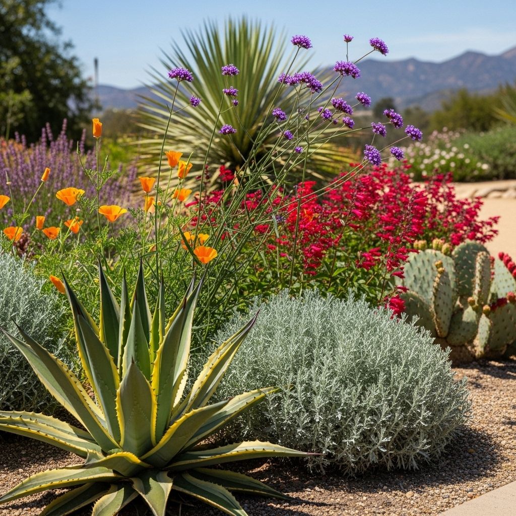 Create a water-wise garden with native blooms that thrive on minimal care.