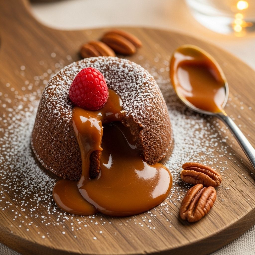 Indulge in effortless elegance with a luscious surprise at every spoonful.