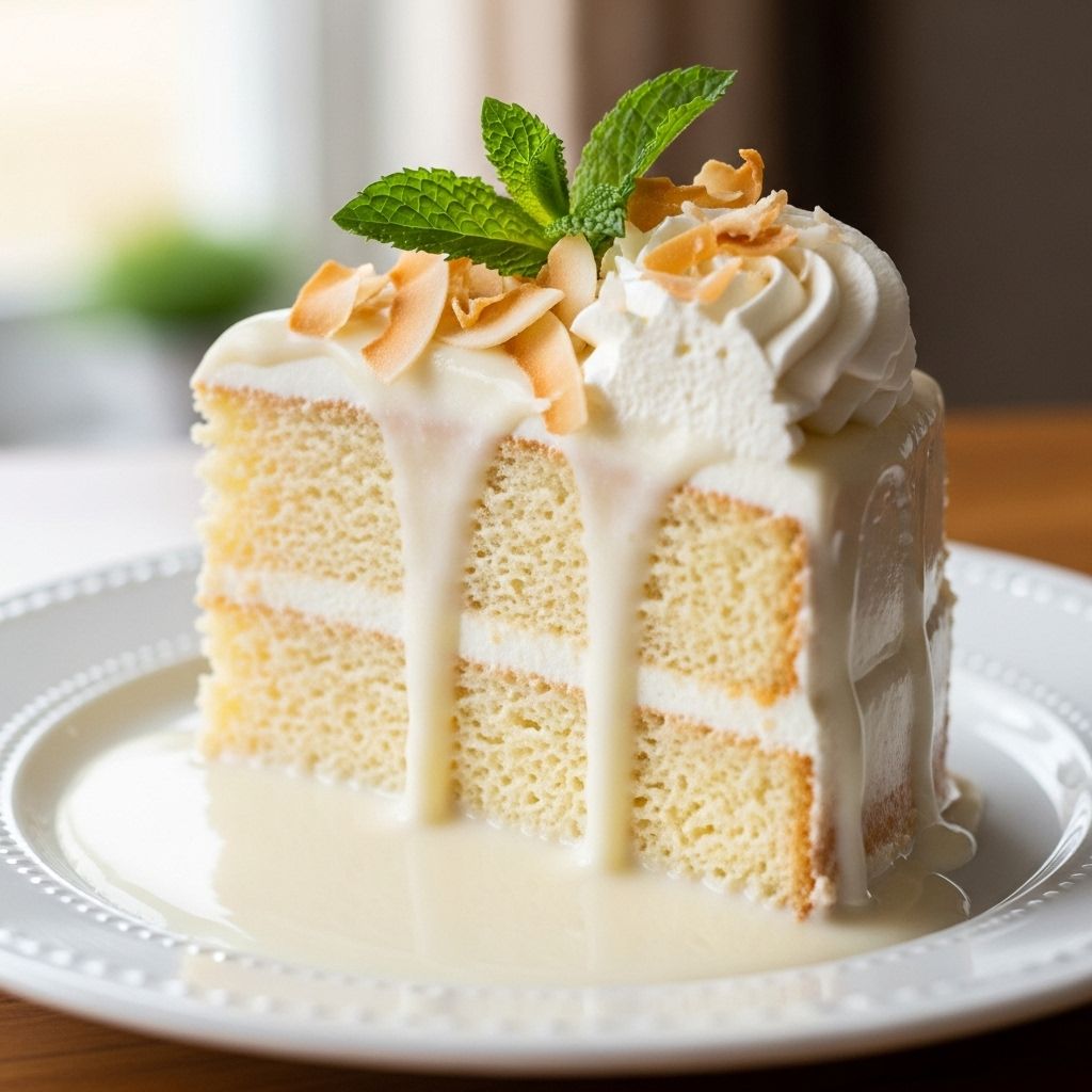 An island-inspired milk infusion and crunchy topping elevate each slice with bold flavor.