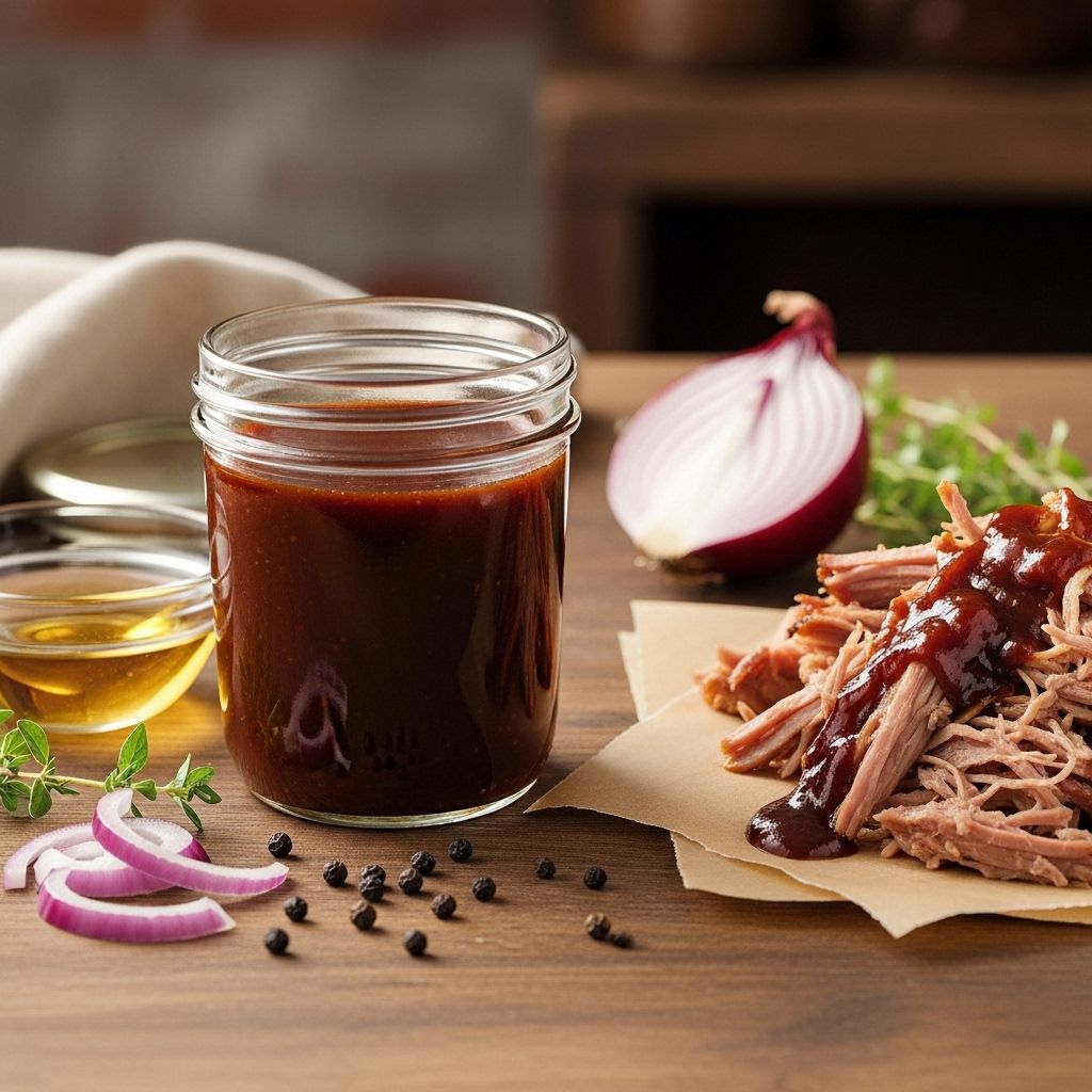 A minimalist sauce that highlights smoke, vinegar, and pepper in each tender bite.