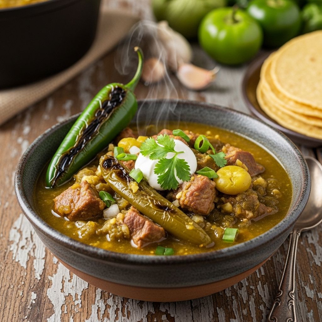 Rich sausage and zesty tomatillo sauce unite in one pot for a comforting weeknight meal.
