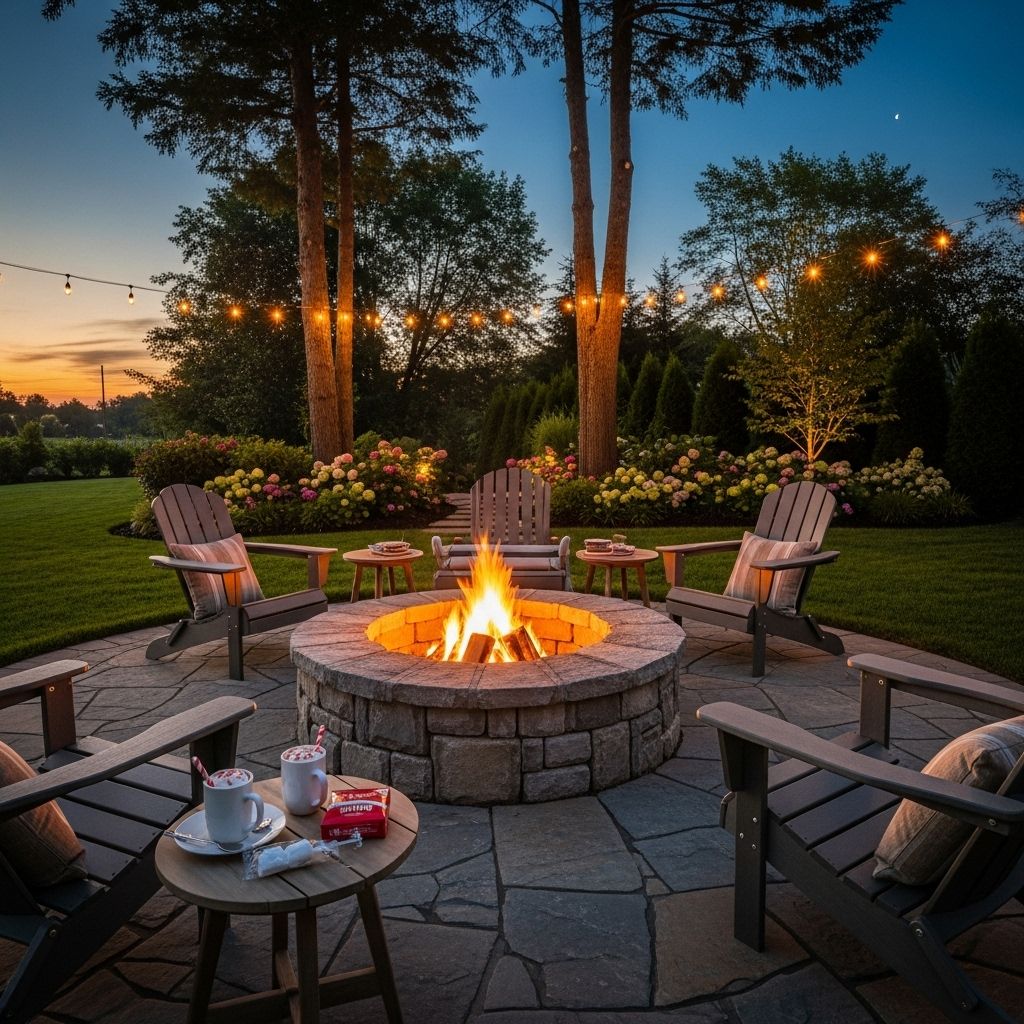 A sturdy backyard centerpiece bringing warmth and ambiance to every outdoor gathering.
