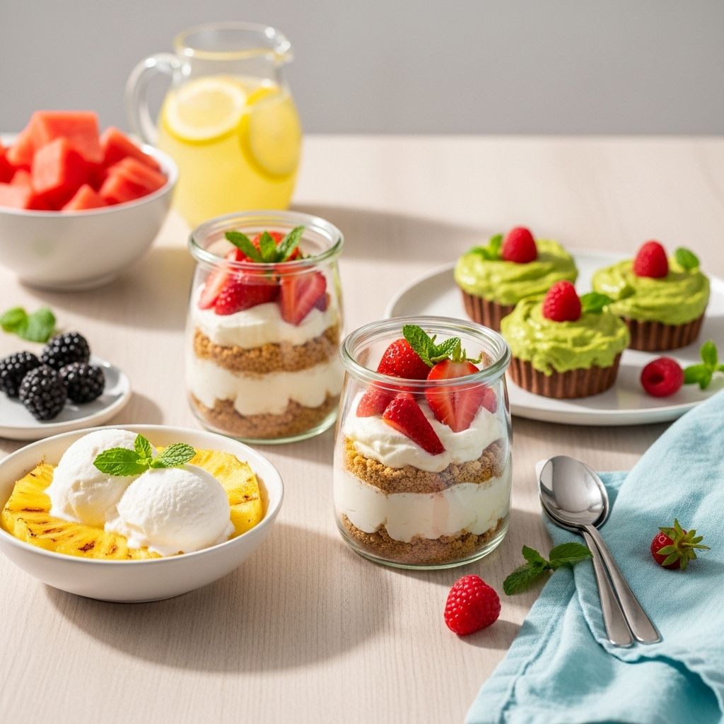 Chilled fruit, creamy indulgences, and no-churn classics for stress-free sweetness.