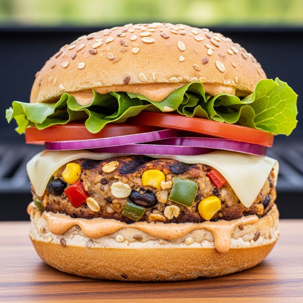 Boldly seasoned patties stay intact on the grill for a satisfying, hearty meatless bite.
