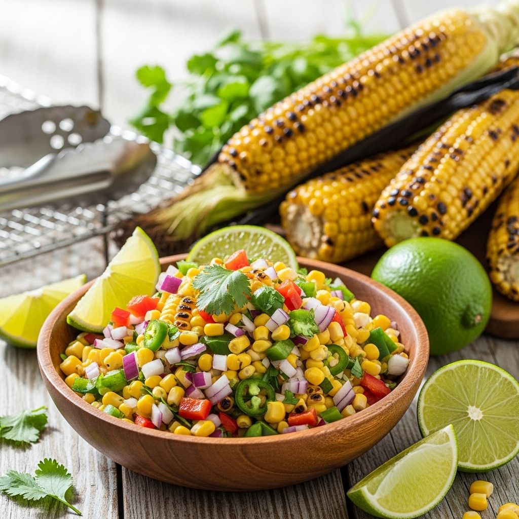 Smoky, sweet kernels and crisp veggies come together for an irresistible summer spread.